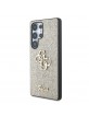 Guess Samsung S25 Ultra Hülle Case Big 4G Metal Fixed Glitter Gold
