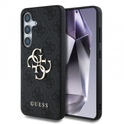Guess Samsung S25+ Plus Hülle Case 4G PU Big Logo Schwarz