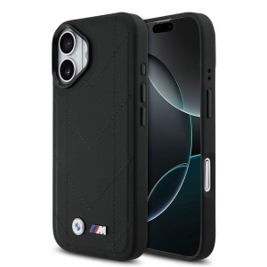 BMW iPhone 17 Hülle Case Quilted M Logo MagSafe Schwarz
