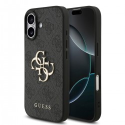 Guess iPhone 17 Hülle Case Metal Big Logo 4G Schwarz
