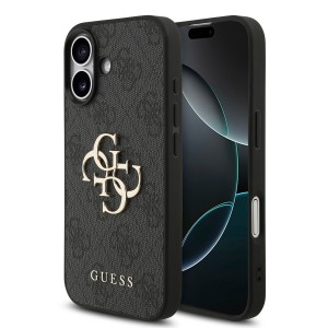Guess iPhone 17 Hülle Case Metal Big Logo 4G Schwarz