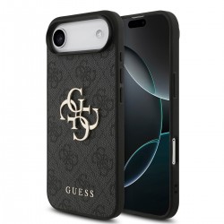 Guess iPhone 17 Air Hülle Case Metal Big Logo 4G Schwarz