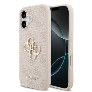 Guess iPhone 17 Hülle Case Metal Big Logo 4G Rosa