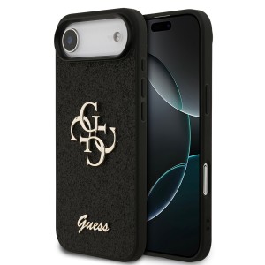 Guess iPhone 17 Air Hülle Case Glitter Fixed Glitter Big 4G Schwarz