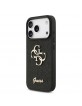 Guess iPhone 17 Pro Hülle Case Glitter Fixed Glitter Big 4G Schwarz