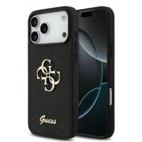 Guess iPhone 17 / 18 Pro Max Hülle Case Glitter Fixed Glitter Big 4G Schwarz