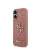 Guess iPhone 17 Hülle Case Fixed Glitter Big 4G Logo Rosa