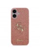 Guess iPhone 17 Hülle Case Fixed Glitter Big 4G Logo Rosa