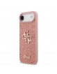 Guess iPhone 17 Air Case Fixed Glitter Big 4G Logo Pink