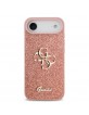 Guess iPhone 17 Air Case Fixed Glitter Big 4G Logo Pink