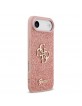 Guess iPhone 17 Air Case Fixed Glitter Big 4G Logo Pink