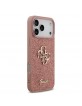 Guess iPhone 17 Pro Max Hülle Case Fixed Glitter Big 4G Logo Rosa