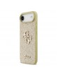 Guess iPhone 17 Air Case Fixed Glitter Big 4G Logo Gold