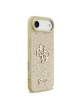 Guess iPhone 17 Air Case Fixed Glitter Big 4G Logo Gold
