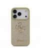 Guess iPhone 17 Pro Hülle Case Fixed Glitter Big 4G Logo Gold