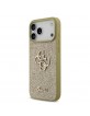 Guess iPhone 17 Pro Max Hülle Case Fixed Glitter Big 4G Logo Gold