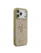 Guess iPhone 17 Pro Max Hülle Case Fixed Glitter Big 4G Logo Gold