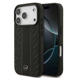 Mercedes iPhone 17 Pro Echtleder Hülle Case Laurel MagSafe Schwarz