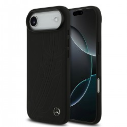 Mercedes iPhone 17 Air Echtleder Hülle Case Laurel MagSafe Schwarz