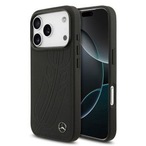 Mercedes iPhone 17 Pro Echtleder Hülle Laurel Case MagSafe Schwarz
