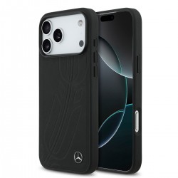 Mercedes iPhone 17 Pro Max Echtleder Hülle Laurel Case MagSafe Schwarz