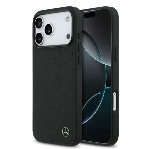 Mercedes iPhone 17 Pro Max Echtleder Hülle Laurel Case MagSafe Schwarz