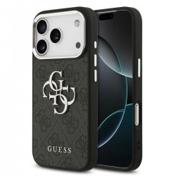 Guess iPhone 17 Pro Case 4G Metal Logo Frame Edge Black