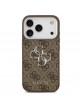 Guess iPhone 17 Pro Hülle Case 4G Metal Logo Frame Edge Braun
