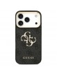 Guess iPhone 17 Pro Hülle Case 4G Metal Logo Edge Frame Schwarz