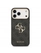 Guess iPhone 17 Pro Max Hülle Case 4G Metal Logo Edge Frame Schwarz