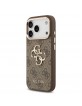 Guess iPhone 17 Pro Hülle Case 4G Metal Logo Edge Frame Braun