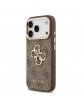 Guess iPhone 17 Pro Max Hülle Case 4G Metal Logo Edge Frame Braun