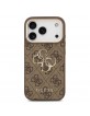 Guess iPhone 17 Pro Max Hülle Case 4G Metal Logo Edge Frame Braun