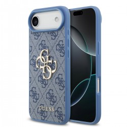 Guess iPhone 17 Air Hülle Case Metal Big Logo 4G Blau