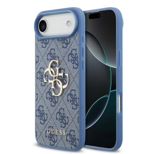 Guess iPhone 17 Air Hülle Case Metal Big Logo 4G Blau