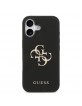 Guess iPhone 17 Hülle Case Grained Big 4G Logo Schwarz