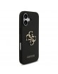 Guess iPhone 17 Hülle Case Grained Big 4G Logo Schwarz