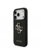Guess iPhone 17 Pro Hülle Case Grained Big 4G Logo Schwarz