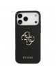 Guess iPhone 17 Pro Max Hülle Case Grained Big 4G Logo Schwarz