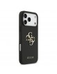 Guess iPhone 17 Pro Max Hülle Case Grained Big 4G Logo Schwarz
