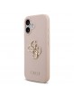 Guess iPhone 17 Hülle Case Grained Big 4G Logo Rosa