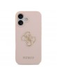 Guess iPhone 17 Hülle Case Grained Big 4G Logo Rosa