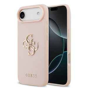 Guess iPhone 17 Air Hülle Case Grained Big 4G Logo Rosa