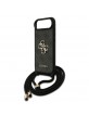 Guess iPhone 17 Air Hülle Case Cord Stap Crossbody 4G Big Logo Schwarz