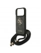 Guess iPhone 17 Pro Hülle Case Cord Stap Crossbody 4G Big Logo Schwarz