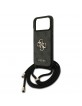 Guess iPhone 17 Pro Max Hülle Case Cord Stap Crossbody 4G Big Logo Schwarz