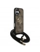 Guess iPhone 17 Hülle Case Cord Stap Crossbody 4G Big Logo Braun