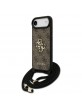 Guess iPhone 17 Air Hülle Case Cord Stap Crossbody 4G Big Logo Braun