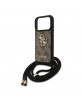 Guess iPhone 17 Pro Hülle Case Cord Stap Crossbody 4G Big Logo Braun