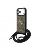 Guess iPhone 17 Pro Max Hülle Case Cord Stap Crossbody 4G Big Logo Braun